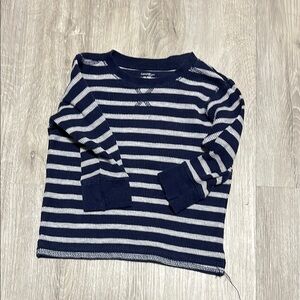 4/$20 George Navy and White Striped Kids Shirt 12-18M